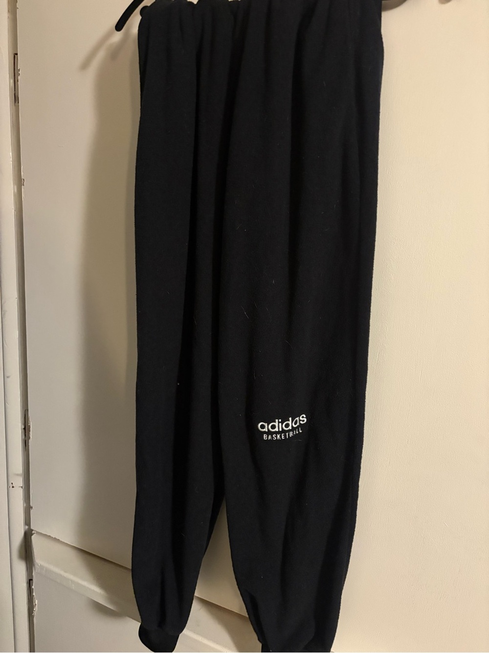 adidas Black Kids Basketball Joggers with Logo